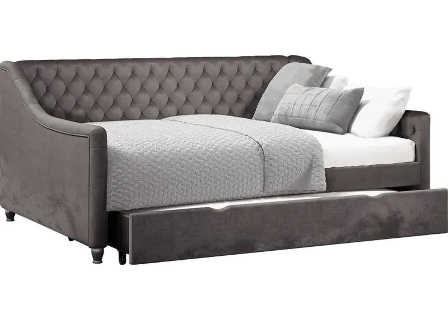 Alena Charcoal 4 Pc Twin Daybed with Twin Storage Trundle