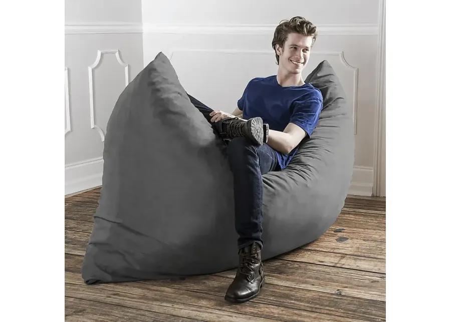 Kids Kiri Gray Large Bean Bag and Floor Pillow