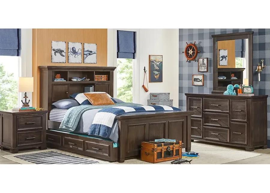 Kids Canyon Lake Java 5 Pc Full Bookcase Bedroom