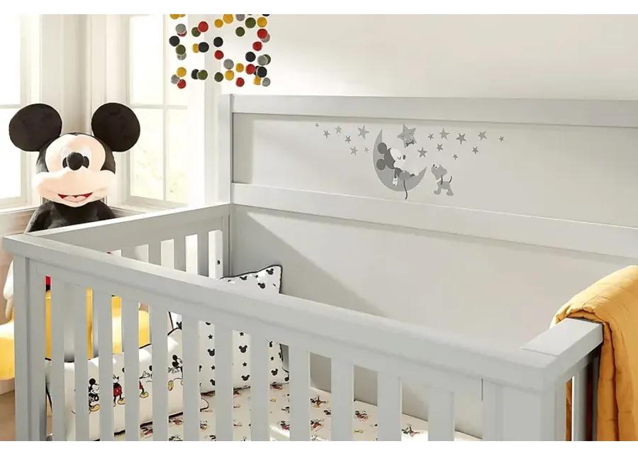 Disney Baby Starry Dreams with Mickey Mouse Gray 4 Pc Nursery with Toddler Rails