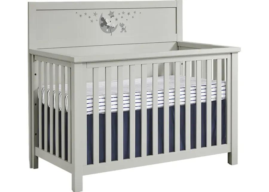 Disney Baby Starry Dreams with Mickey Mouse Gray 5 Pc Nursery with Toddler and Conversion Rails