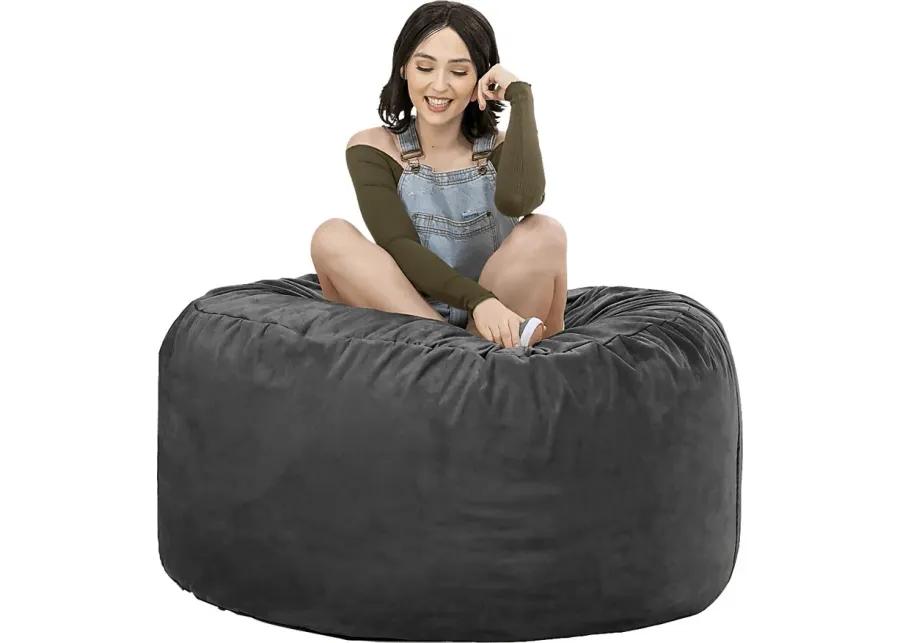 Kids Marshmellow Black Bean Bag Chair