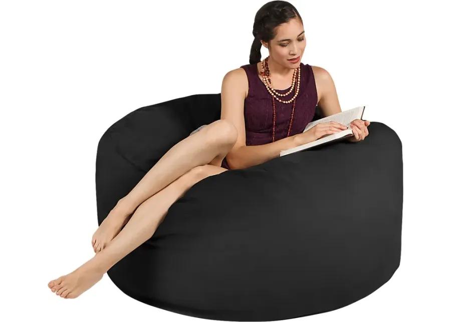 Kids Marshmellow Black Bean Bag Chair