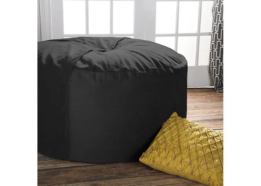 Kids Marshmellow Black Bean Bag Chair