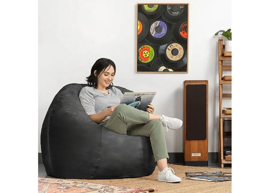 Kids Marshmellow Black Bean Bag Chair