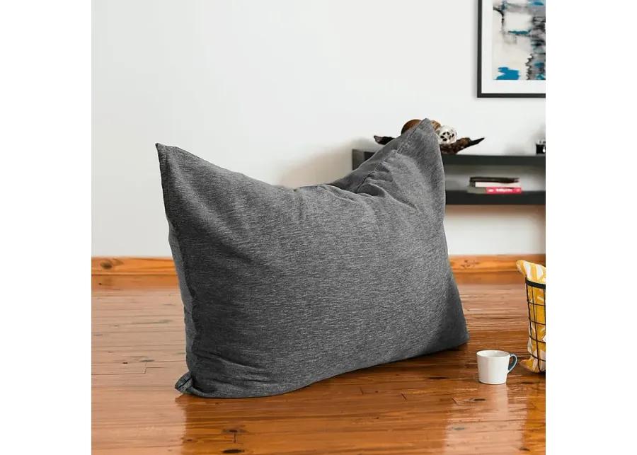 Kids Kimmy Gray Bean Bag Chair and Floor Pillow