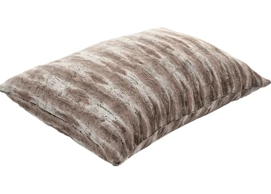 Kids Winter Dream Brown Faux Fur Floor Pillow