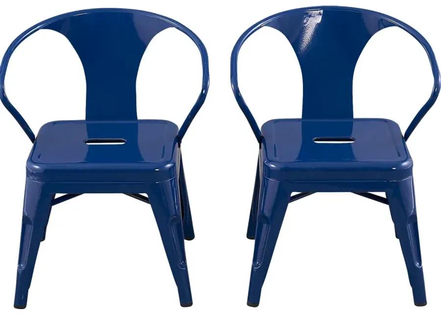 Kids Bixy Navy Chair, Set of 2