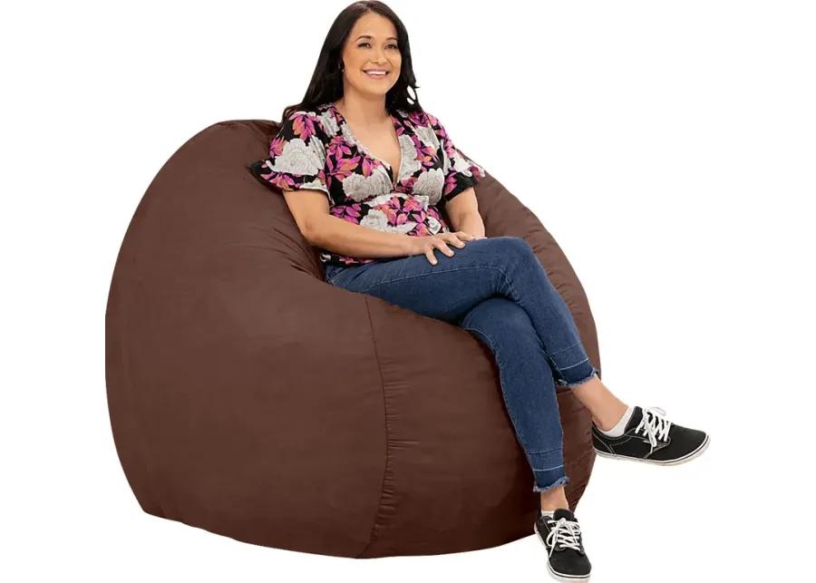 Kids Marshmellow Brown Large Bean Bag Chair