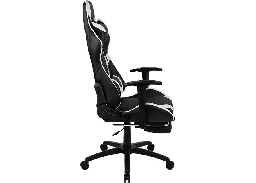 Trexxe White Ergonomic PC Gaming Chair with Footrest