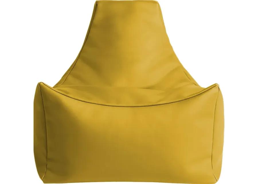 Kids Wilfy Yellow Small Bean Bag Chair