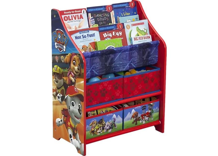 Kids Paw Patrol Red Bookcase