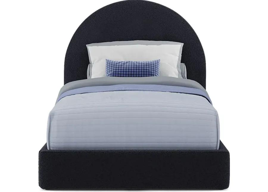 Kids Canyon Lake Java 5 Pc Bedroom with Moonstone Navy Twin Upholstered Bed
