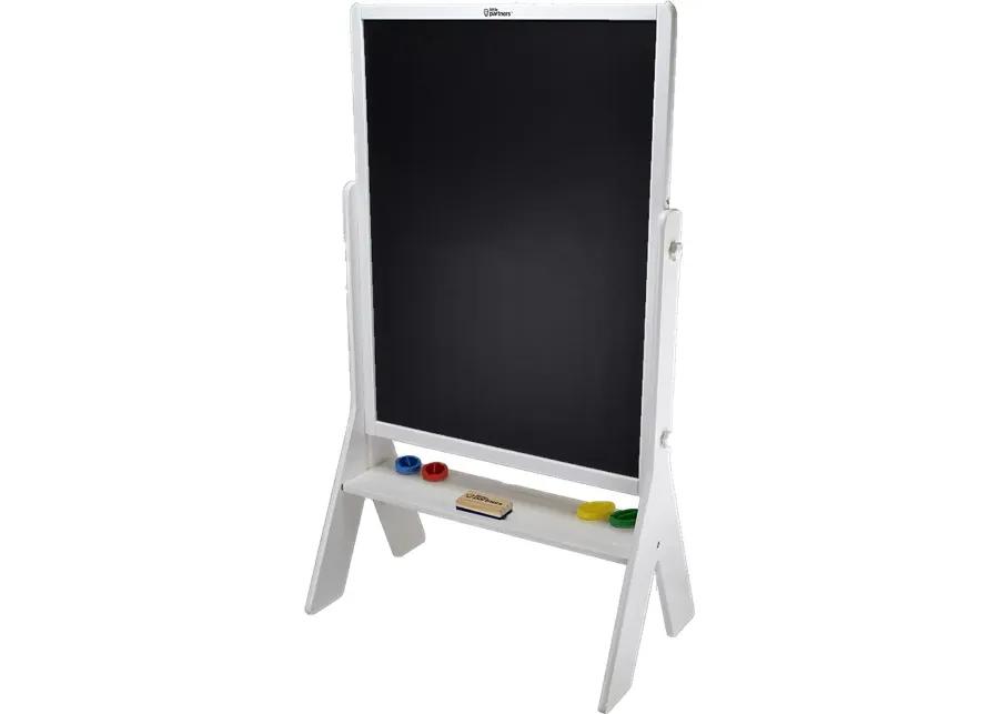 Little Partners White Contempo Two-Sided Art Easel