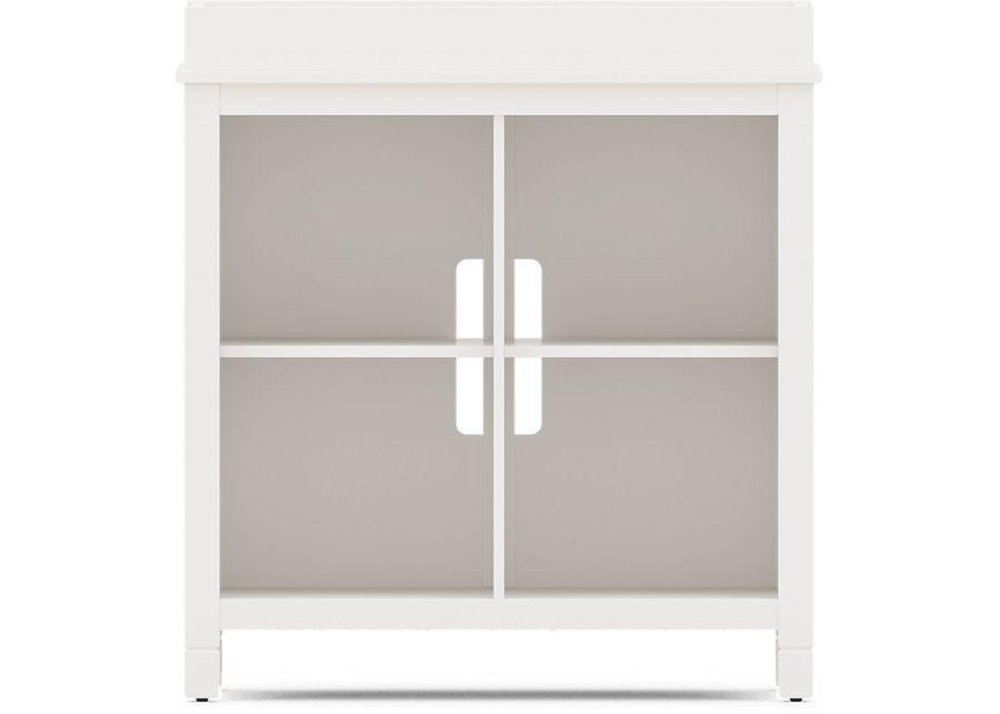 Kids Cottage Colors White Bookcase with Changing Tray