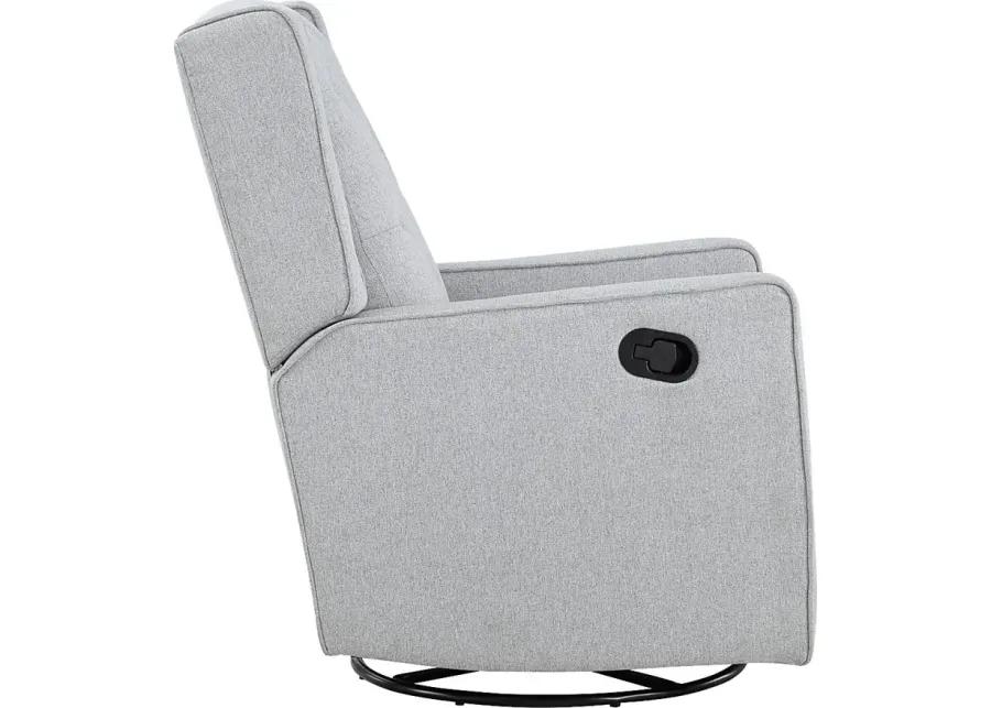 Nursery Sheadon Gray Swivel Glider Recliner