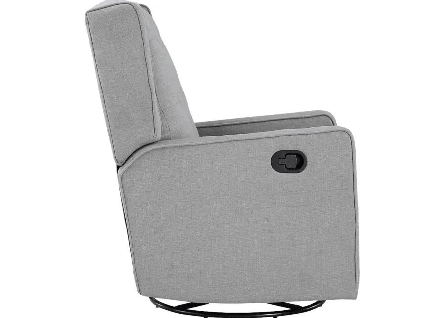 Nursery Sheadon Dark Gray Swivel Glider Recliner