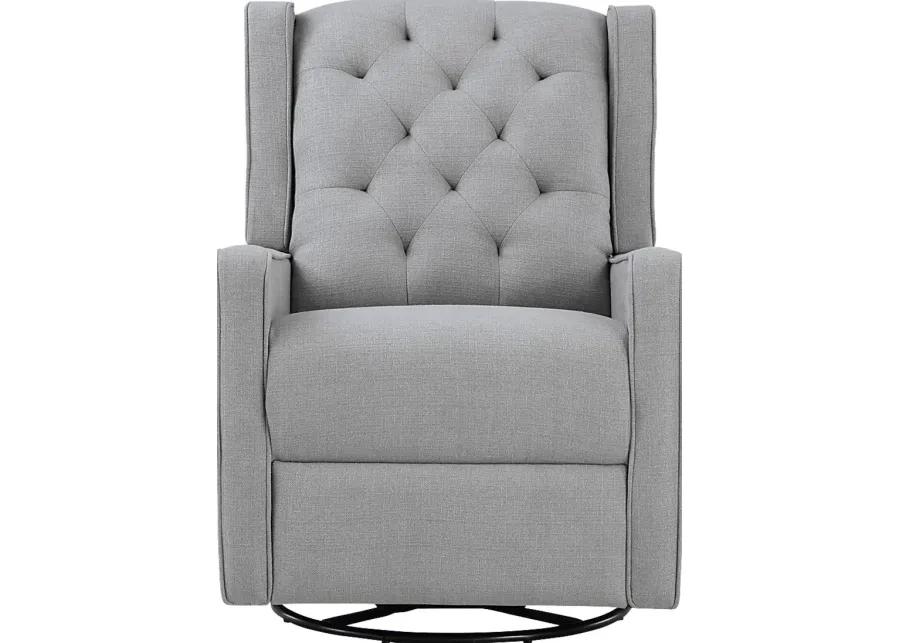 Nursery Sheadon Dark Gray Swivel Glider Recliner