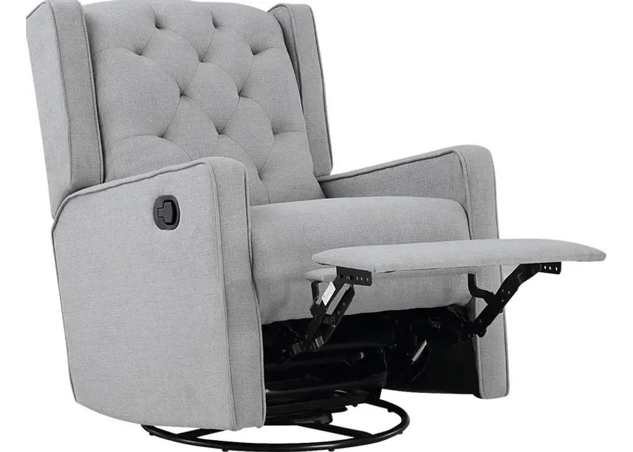 Nursery Sheadon Dark Gray Swivel Glider Recliner