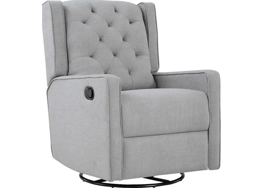 Nursery Sheadon Dark Gray Swivel Glider Recliner