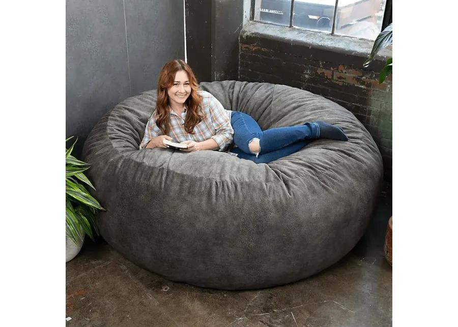 Kids Aniline I Gray Bean Bag Chair