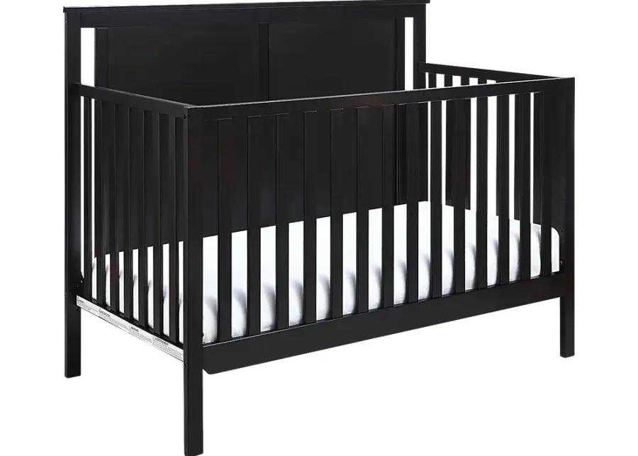 Crownspoint Black Convertible Crib