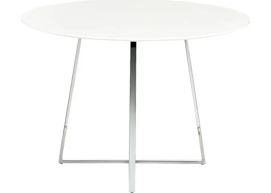 Ovalla III White Dining Table