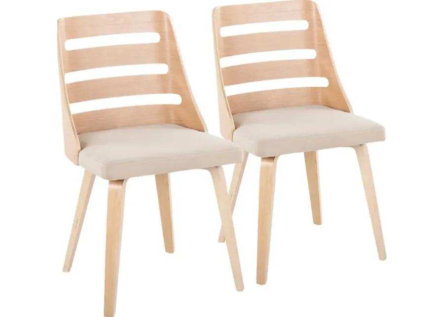 Tullahama Cream Dining Chair, Set of 2