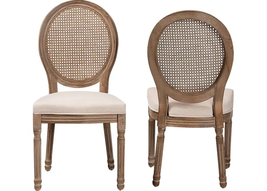 Lorellan II Beige Dining Chair, Set of 2