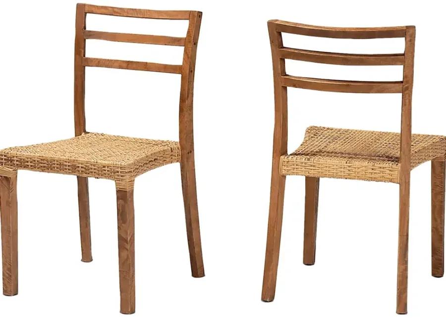 Arlera Brown Side Chair Set of 2