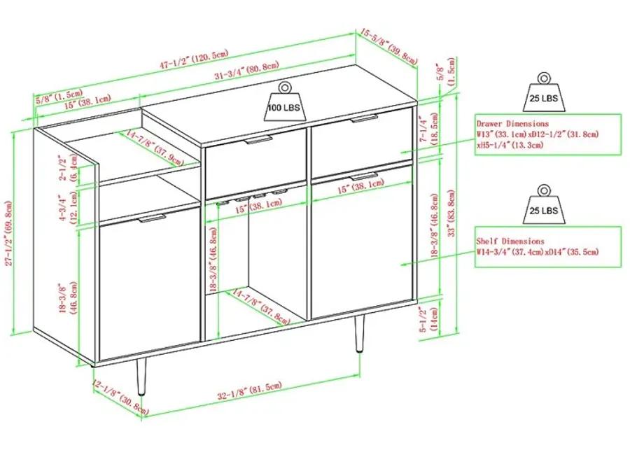 Sagebluff Gray Bar Cabinet