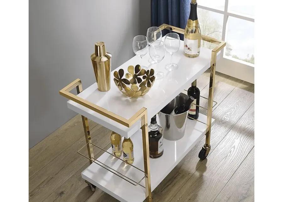 Baffeton White Bar Cart