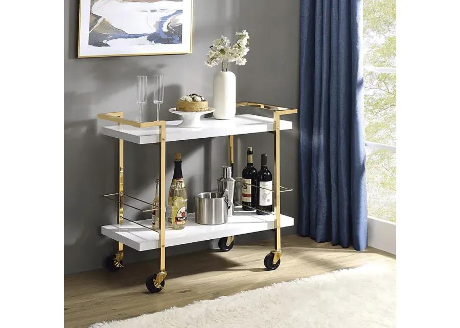 Baffeton White Bar Cart