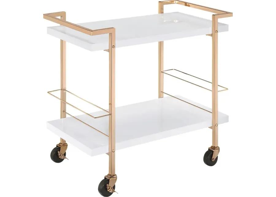 Baffeton White Bar Cart