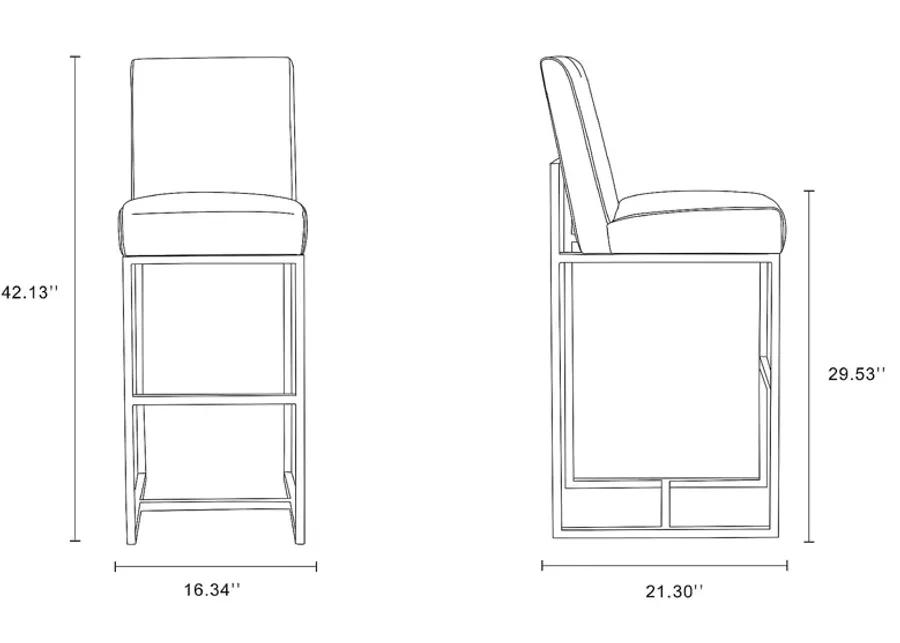 Congreve White Barstool