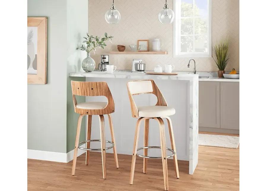 Woodstead Cream Barstool, Set of 2