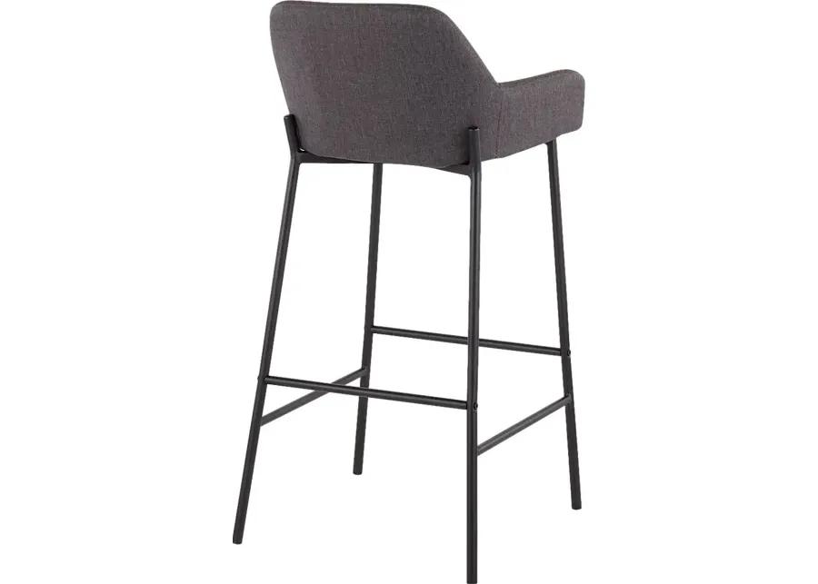 Rimcrest II Charcoal Barstool Set of 2