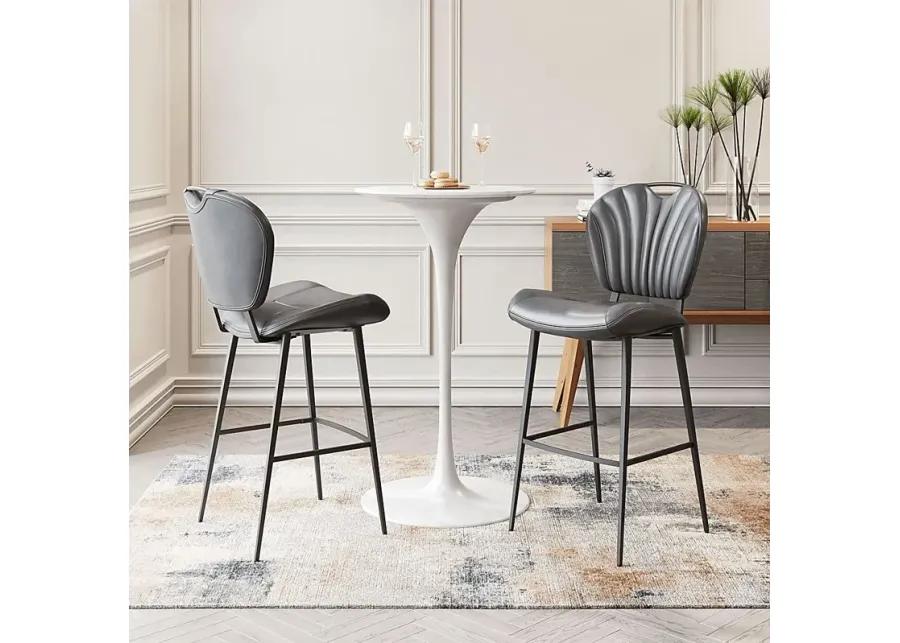 Bramerton Gray Bar Height Stool