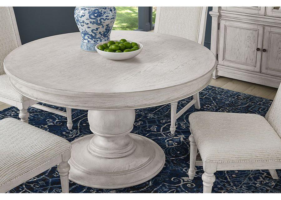 Landon Creek White Round Dining Table