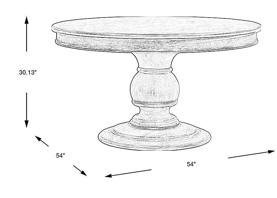 Landon Creek White Round Dining Table