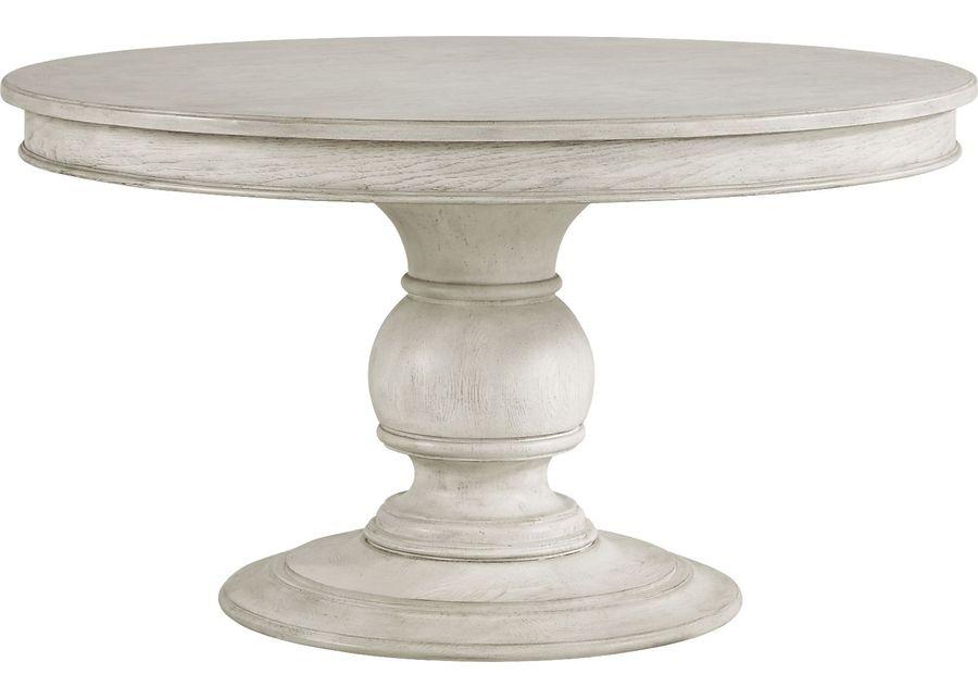 Landon Creek White Round Dining Table