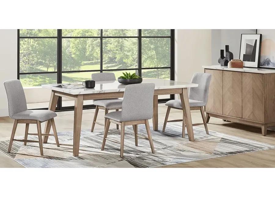 Winston Court Natural 5 Pc Rectangle Dining Room with Gray Chairs