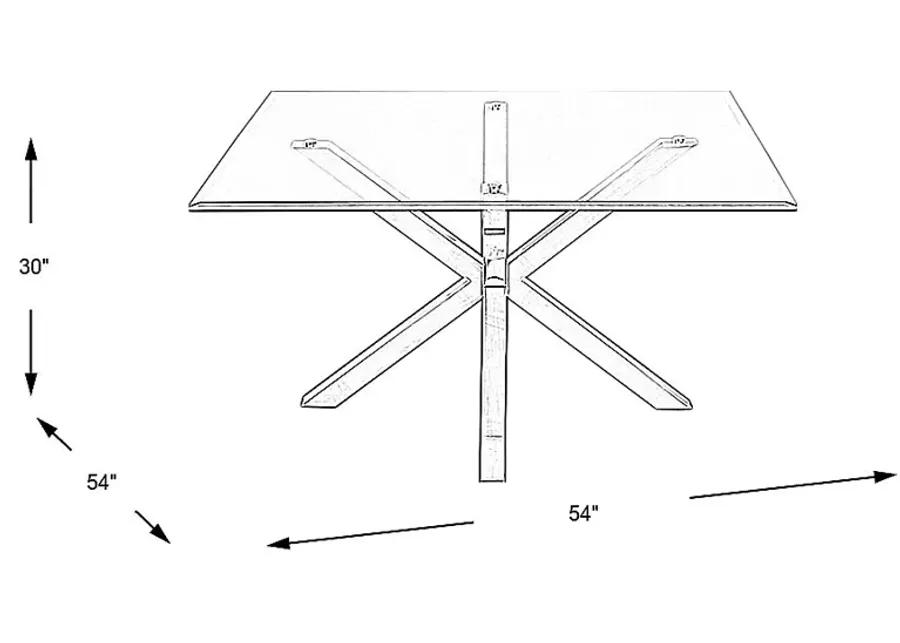 Linton Park Silver Square Dining Table