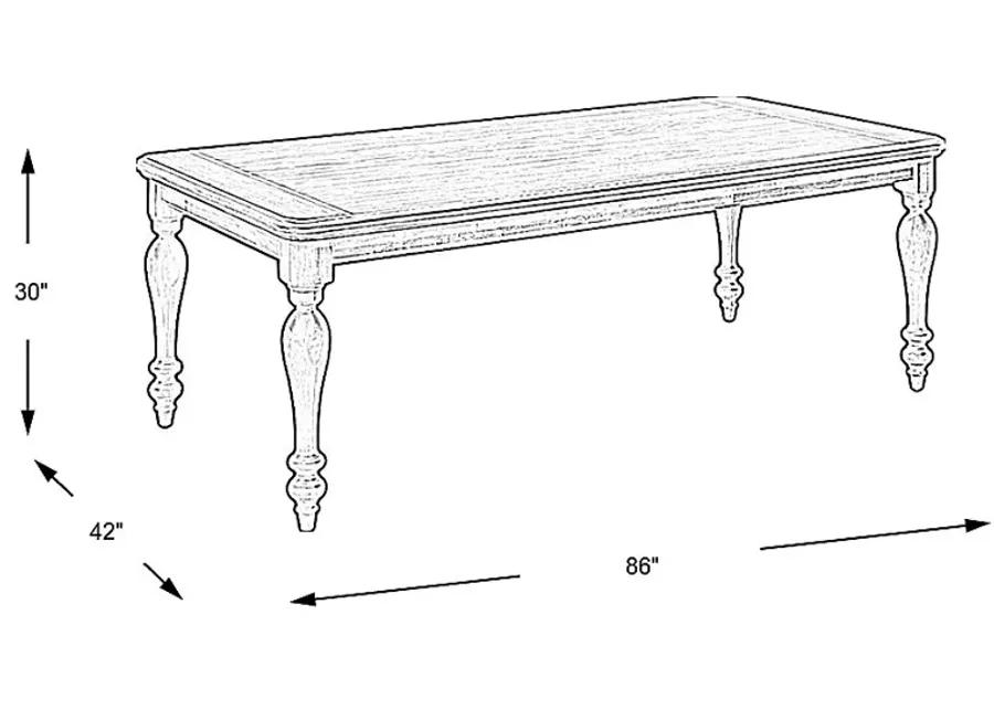 St. Simon Denim Rectangle Dining Table