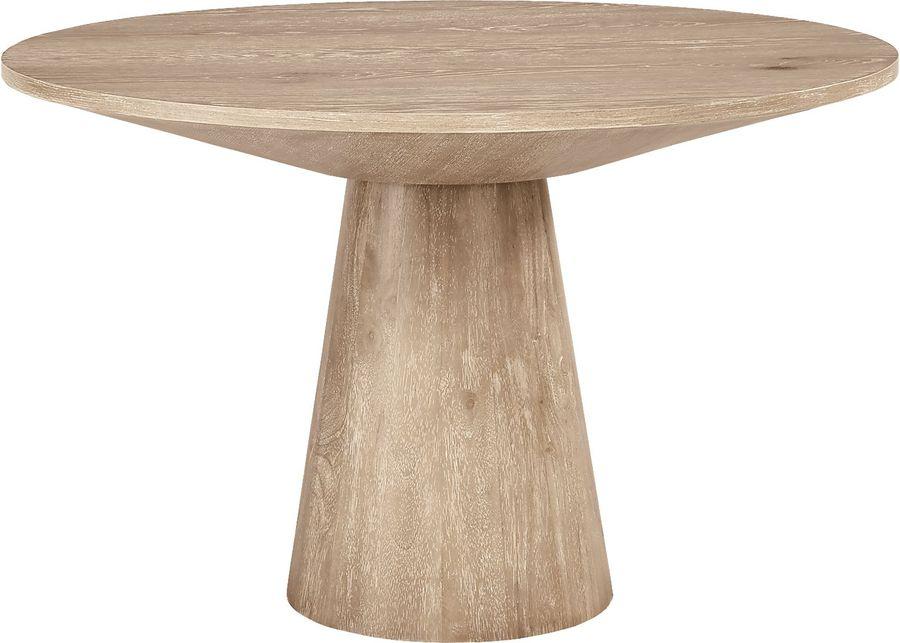 Kendall Natural 5 Pc 48"" Round Dining Room with White Side Chairs