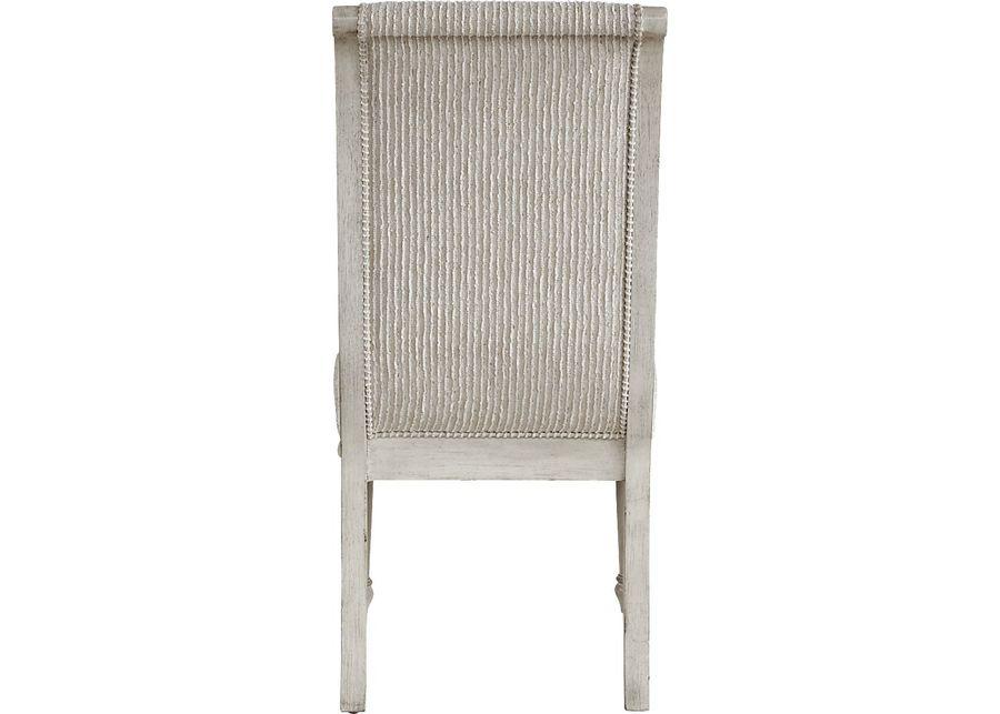 Landon Creek White 5 Pc Rectangle Dining Room with Upholstered Side Chairs