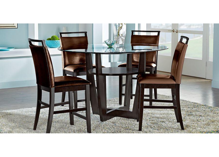 Ciara Espresso 48 in. Round Counter Height Dining Table