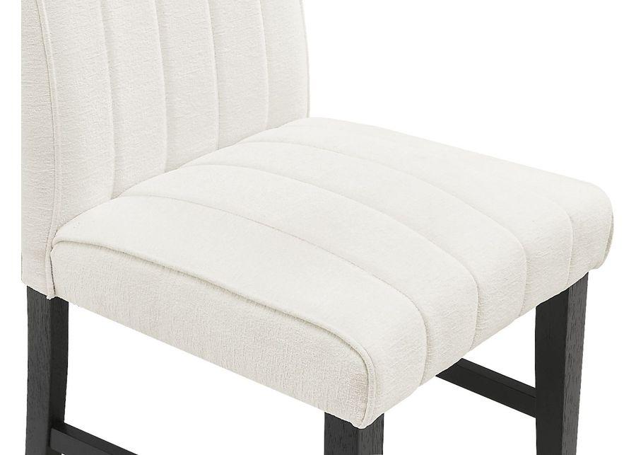 Kendall White Side Chair with Black Legs