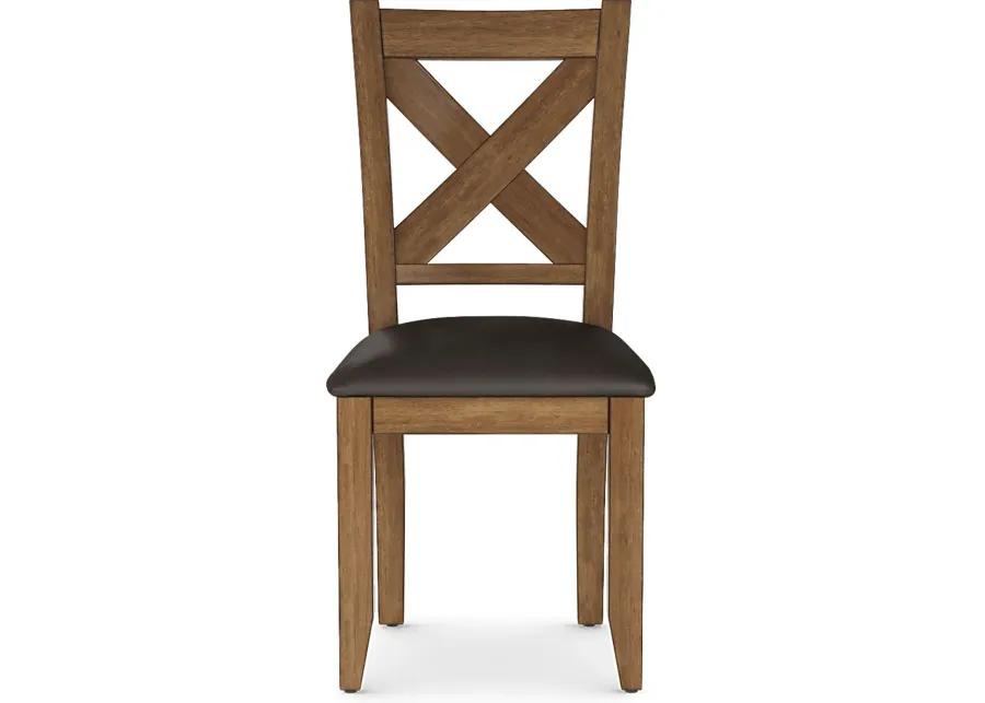 Acorn Cottage Brown X-Back Side Chair