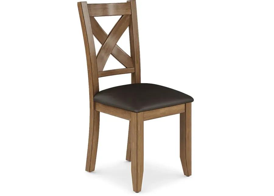 Acorn Cottage Brown X-Back Side Chair